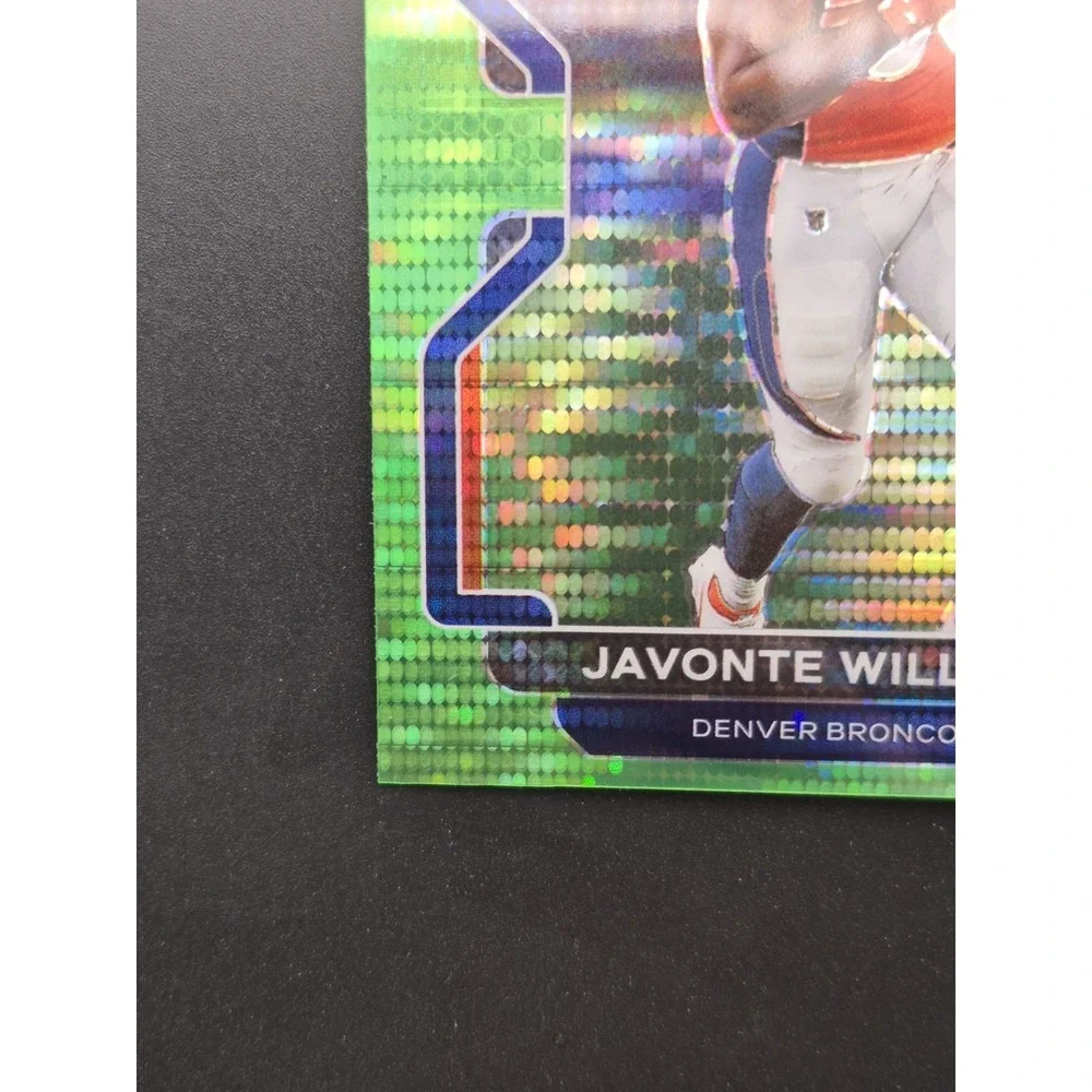 2021 Panini Prizm Javonte Williams #345 Green Pulsar Prizm (RC)  Denver Broncos